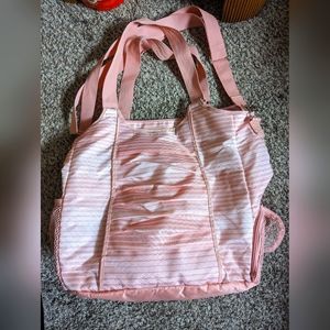 Thirty-One Peach Striped Tote